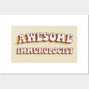 Awesome Immunologist - Groovy Retro 70s Style Posters and Art